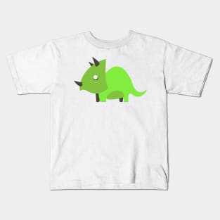 Baby Triceratops Cartoon Icon Kids T-Shirt